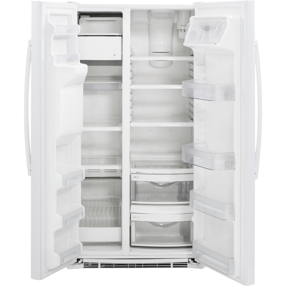GE Appliances GZS22DGJWW 21.9 cu. ft. Counter Depth Side-by-Side Refrigerator - White