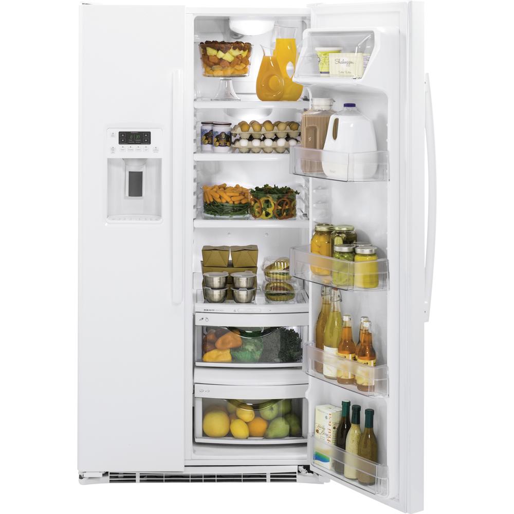 GE Appliances GZS22DGJWW 21.9 cu. ft. Counter Depth SidebySide Refrigerator White