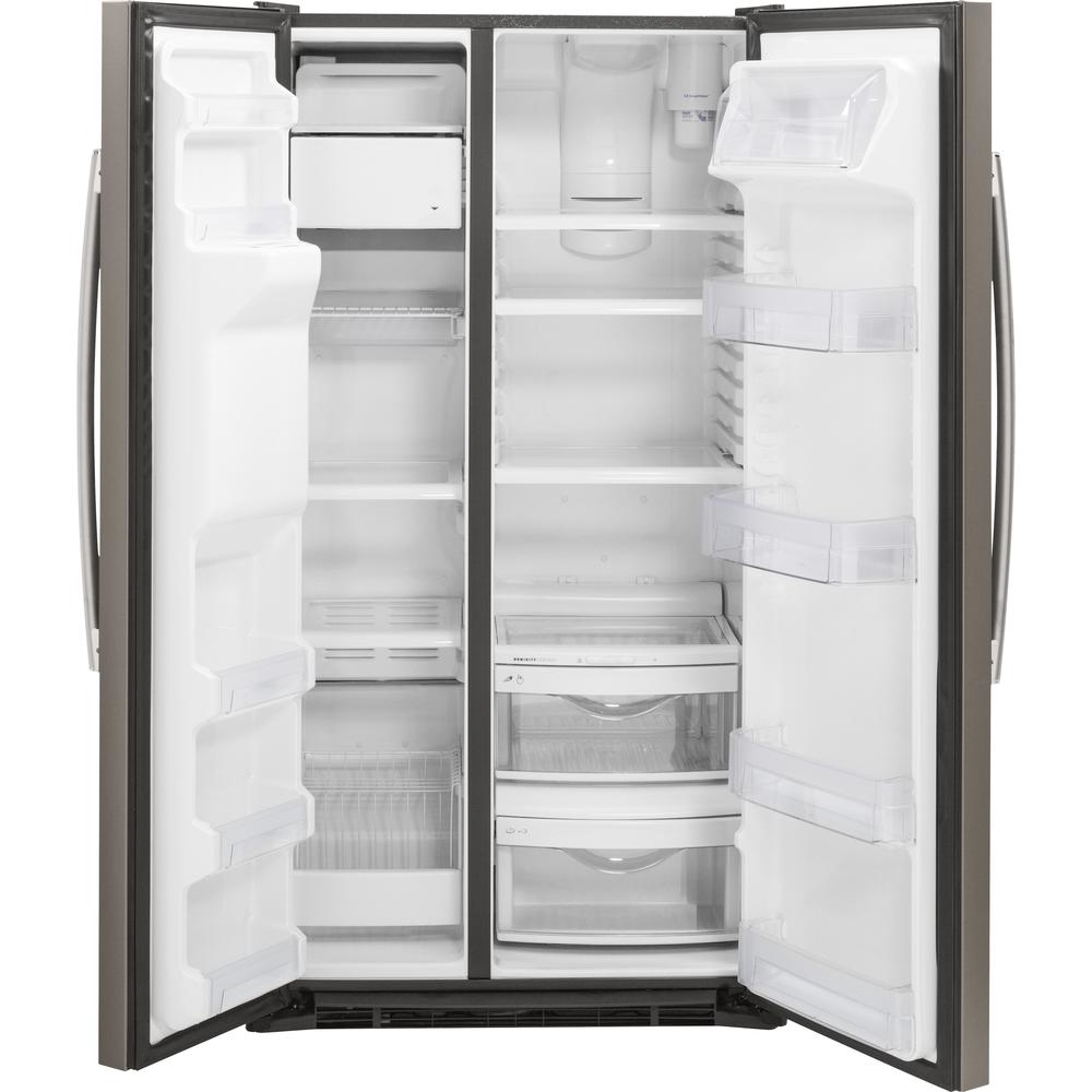 GE Appliances GZS22DMJES 21.9 cu. ft. Counter Depth Side-by-Side Refrigerator - Slate