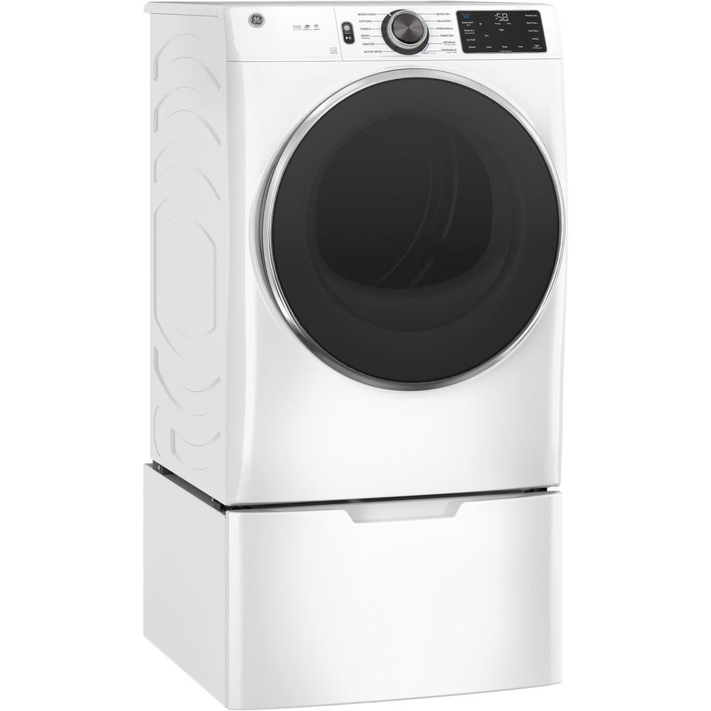 GE Appliances GFD65GSSNWW1 7.8cu.ft. Smart Stackable Gas Vented Dryer