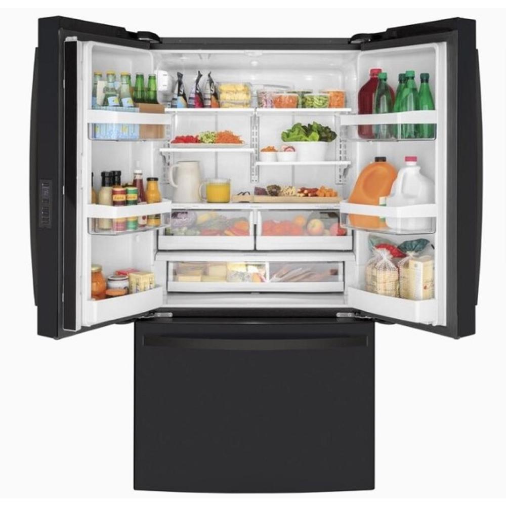 GE Appliances GWE23GENDS 36" 23.1 cu.ft. Black Slate French Door Refrigerator