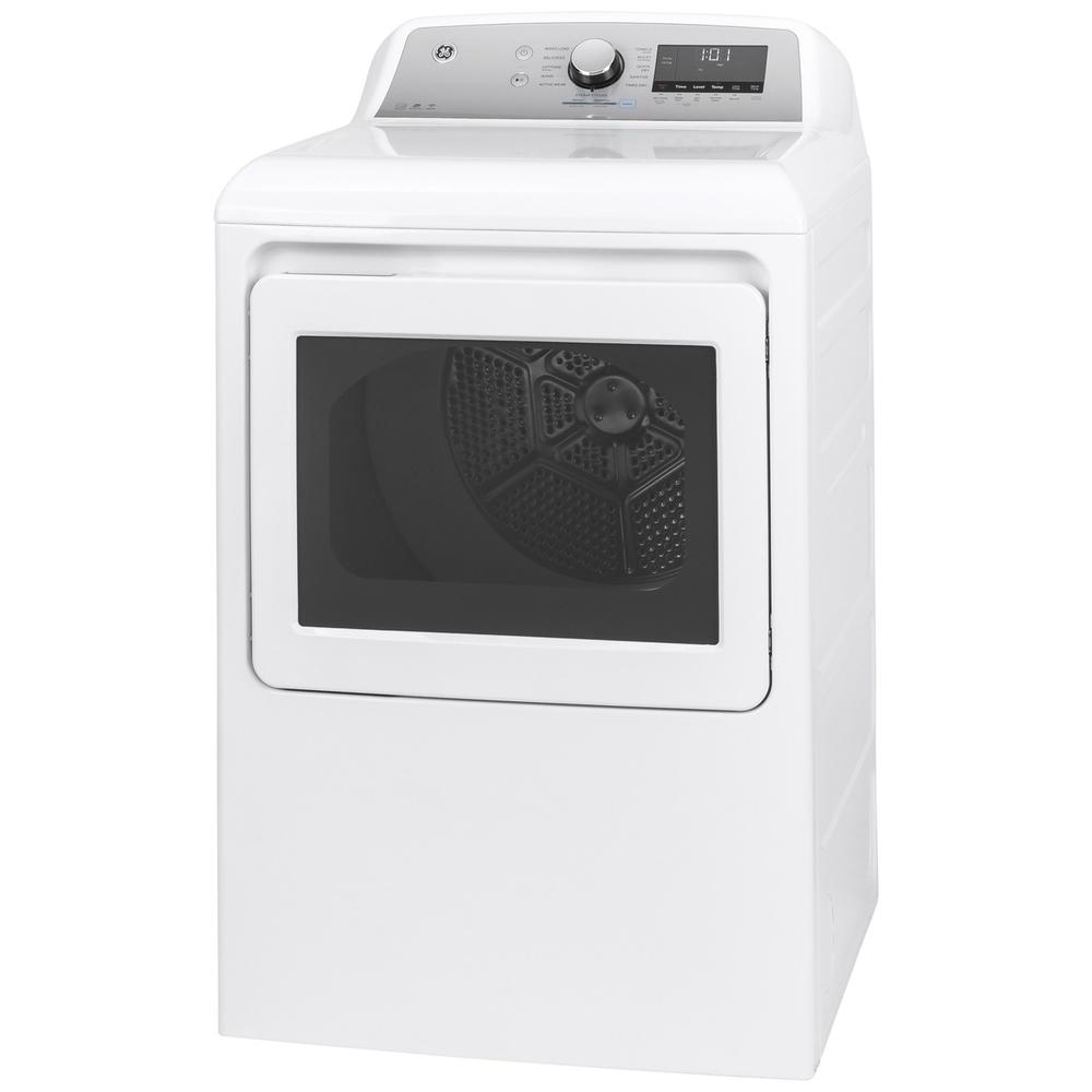 GE Appliances GTD84ECSNWS 7.4cu.ft. Capacity Smart Electric Dryer with Sensor Dry - White