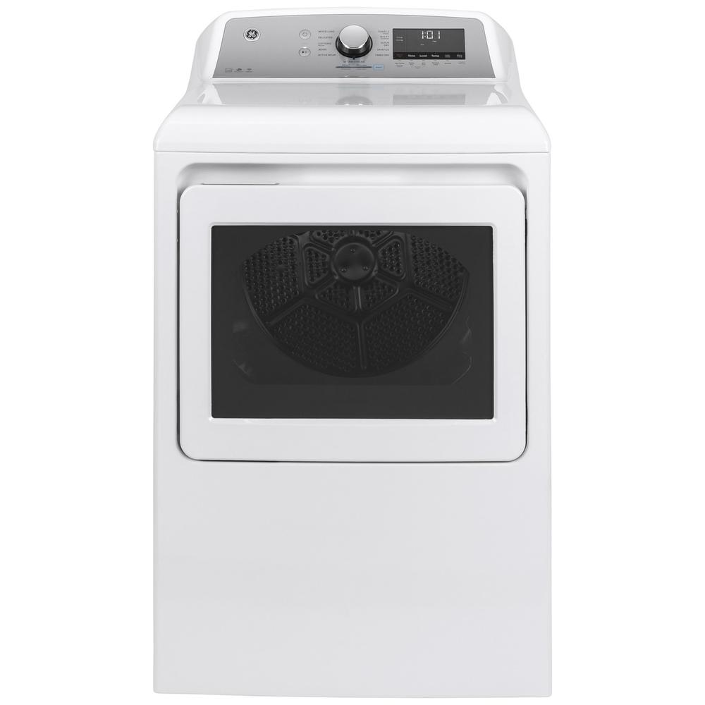 GE Appliances GTD84ECSNWS 7.4cu.ft. Capacity Smart Electric Dryer with Sensor Dry - White
