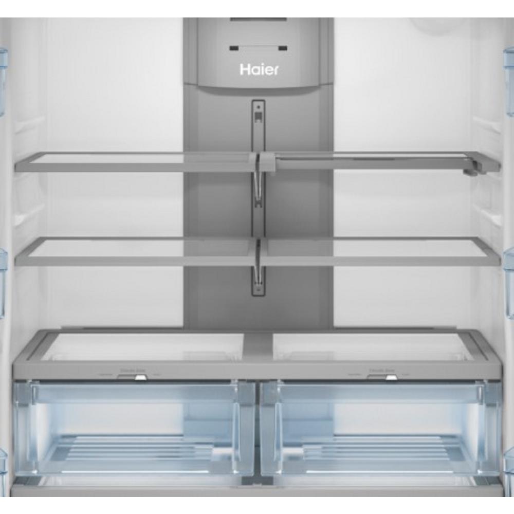 Haier QNE27JYMFS 36" 27 cu.ft. Stainless Steel Bottom Freezer Refrigerator