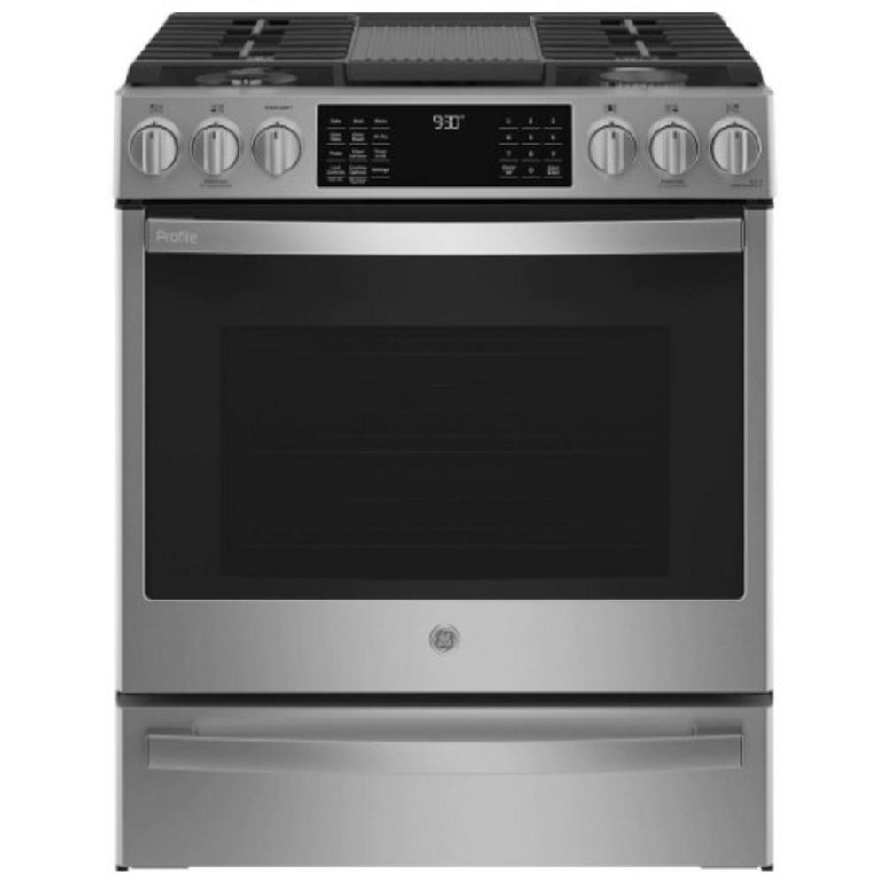 PGS930YPFS 30" 5.6 cu.ft. Stainless Steel Smart Gas Range with 5 Sealed Burners and Air Fryer