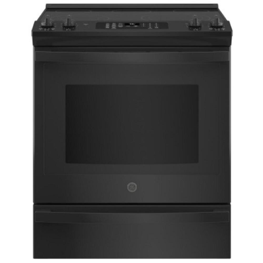 GE Appliances JS760DPBB 30" 5.3 cu.ft. White SlideIn Electric Range