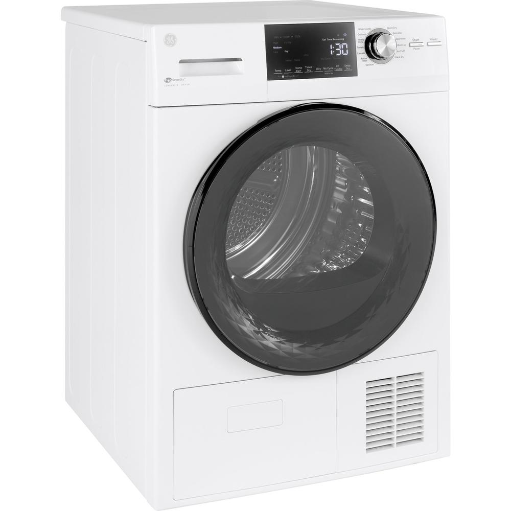 GE Appliances GFT14ESSMWW 24" 4.1cu.ft. Front Load Ventless Electric Dryer - White