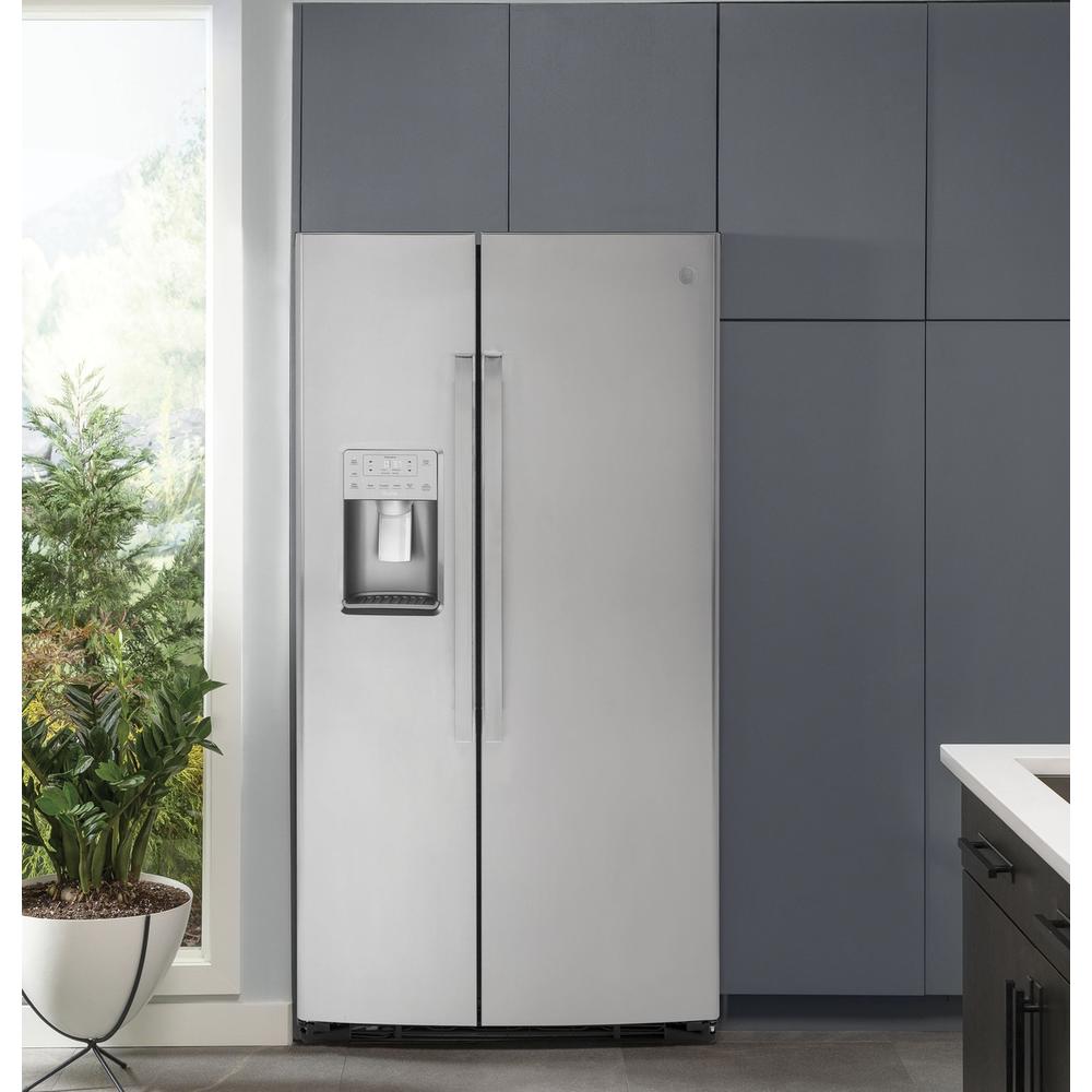GE Appliances PSE25KYHFS 36" 25.3cu.ft. Side By Side Refrigerator - Stainless Steel