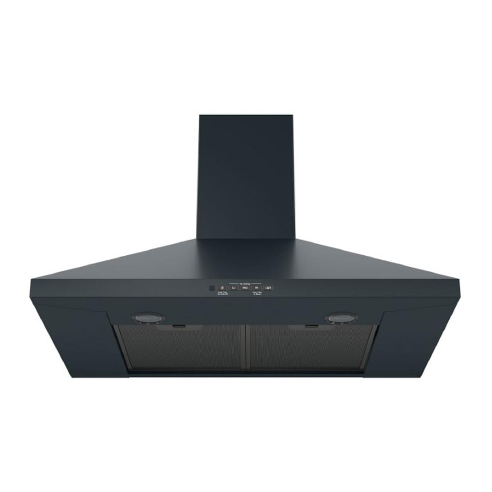 GE Appliances JVW5301FJDS 30" Black Wall Mount Hood