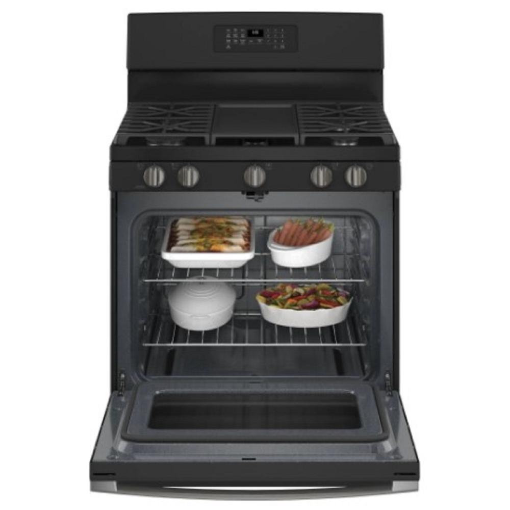 GE Appliances JGB660DPBB 30" Black 5.0 cu.ft. Gas Range with 5 Burners