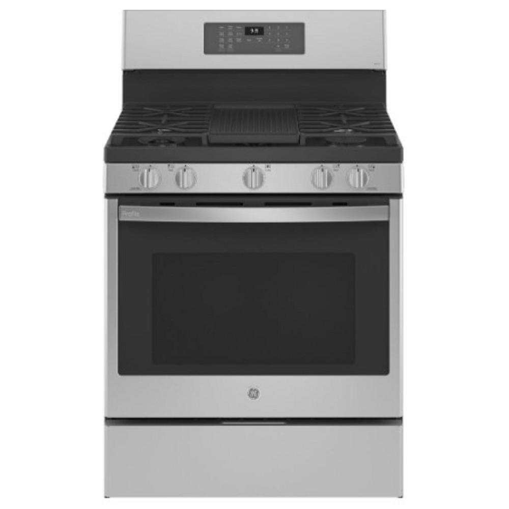 GE Appliances PGB935YPFS 30" 5.6 cu.ft. Stainless Steel Smart Gas Range with 5 Burners