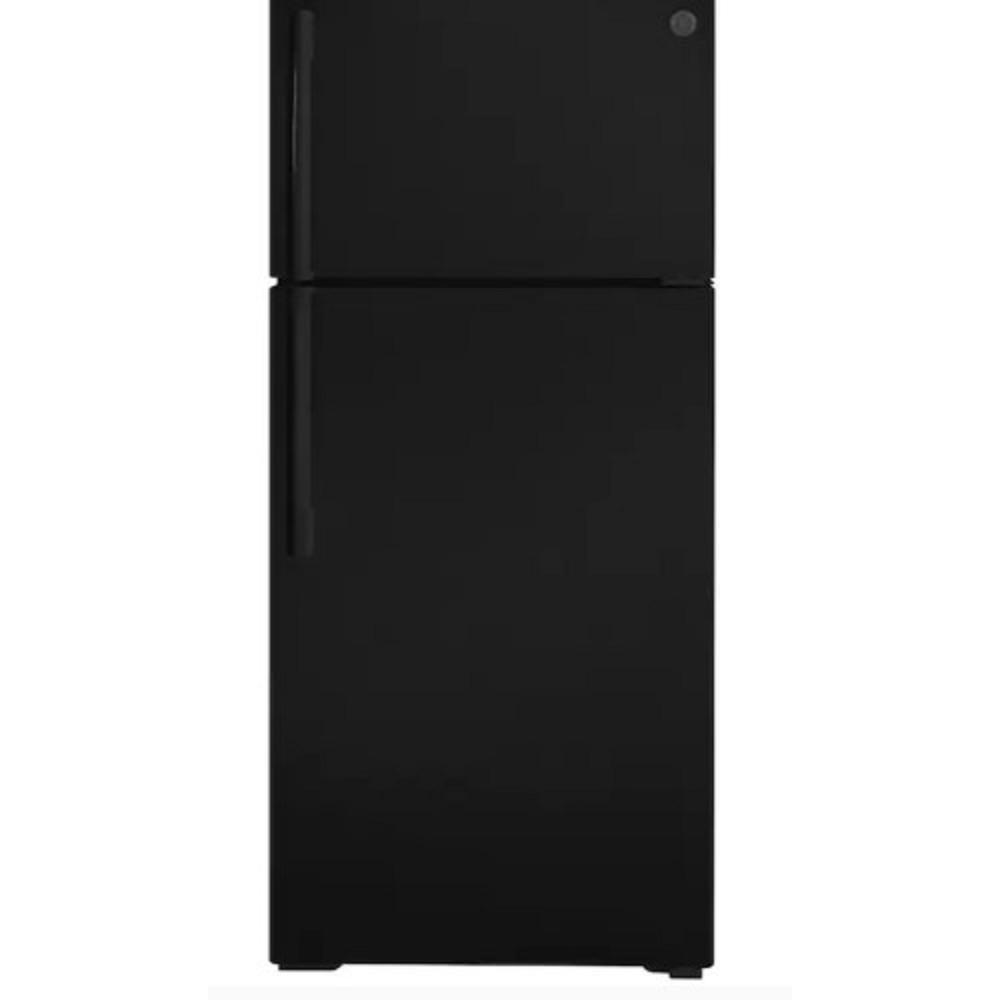 GE Appliances GTE17DTNRBB 28" 16.6 cu.ft. Black Top Freezer Refrigerator