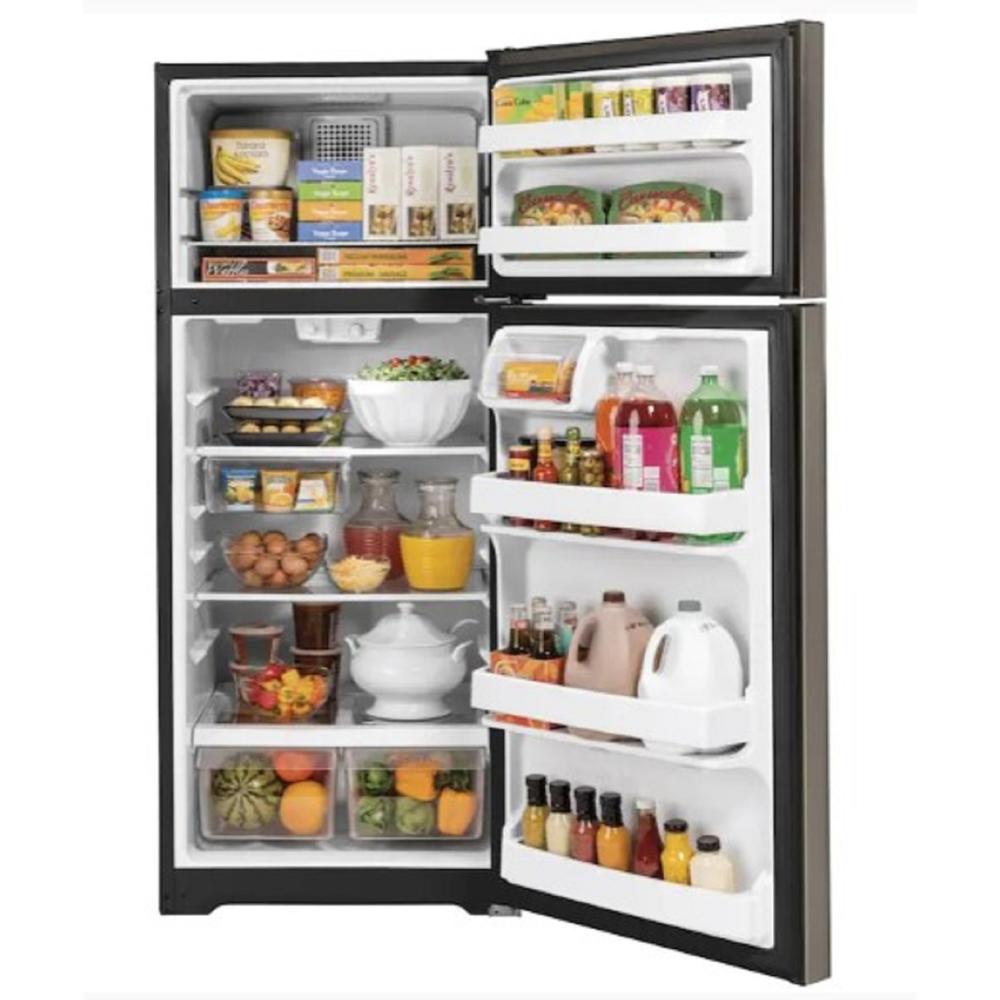 GE Appliances GTE18GMNRES 28" 17.5 cu.ft. Slate Top Freezer Refrigerator
