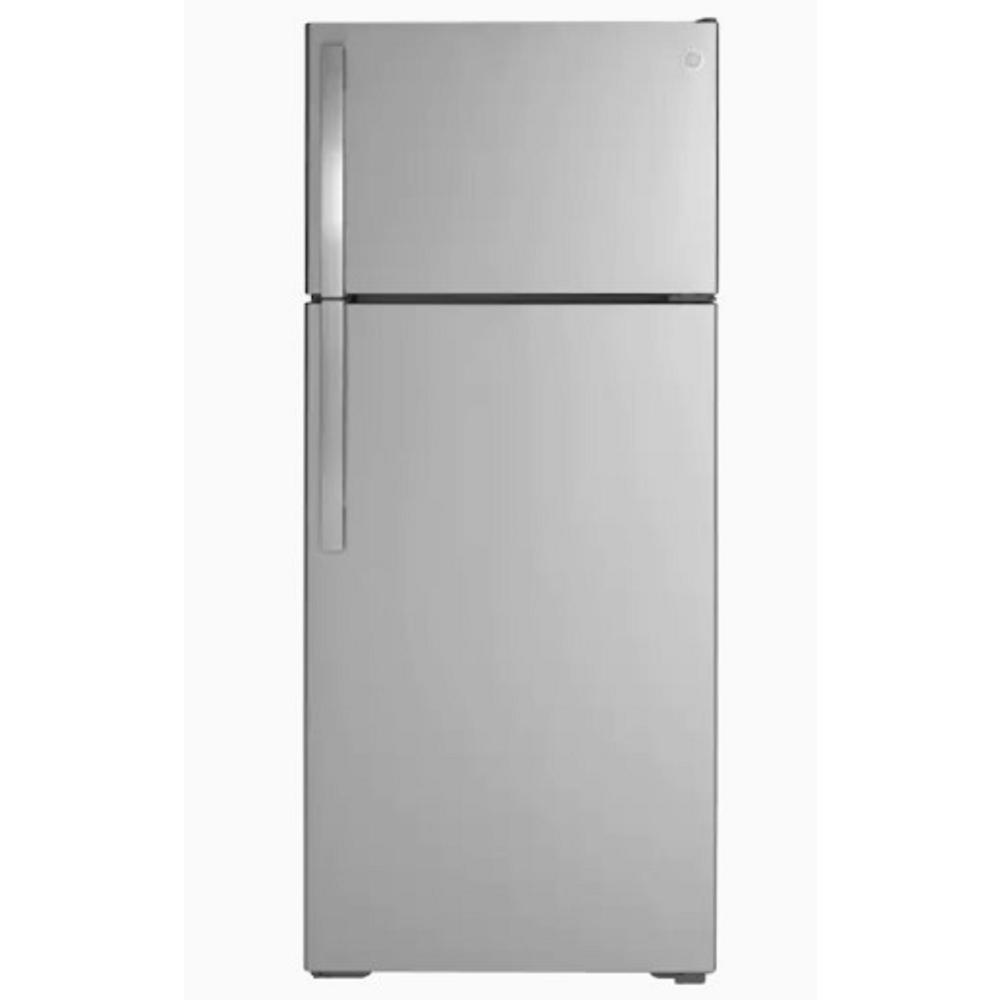 GE Appliances GTE17GSNRSS 28" 16.6. cu.ft. Stainless Steel Top Freezer Refrigerator