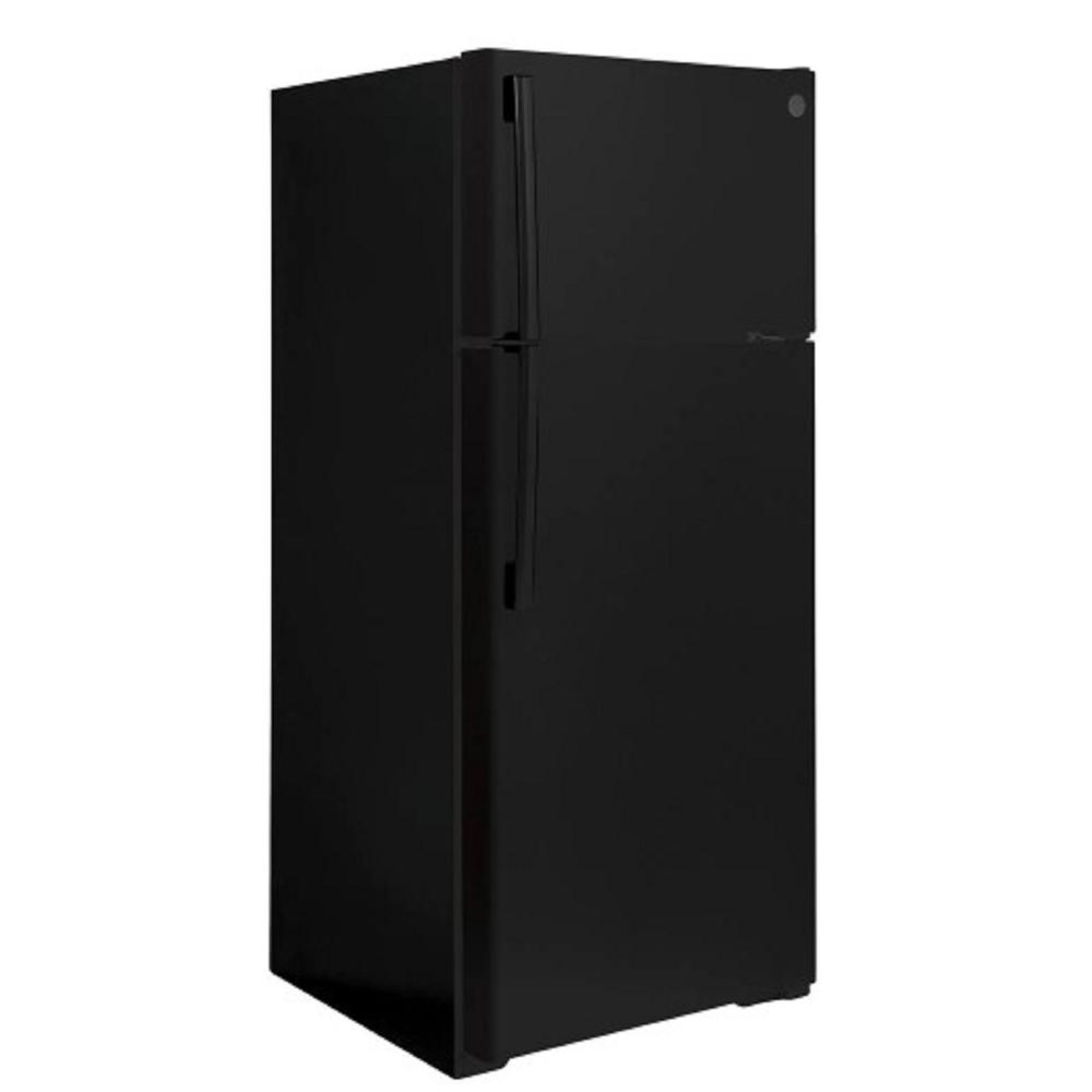 GE Appliances GTE18DTNRBB 28" 17.5 cu.ft. Black Top Freezer Refrigerator