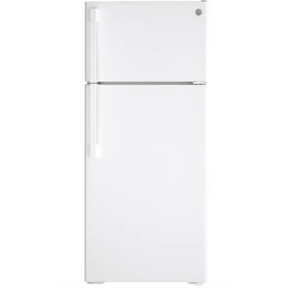 GE Appliances GTE18GTNRWW 28" 17.5 cu.ft. White Top Freezer Refrigerator