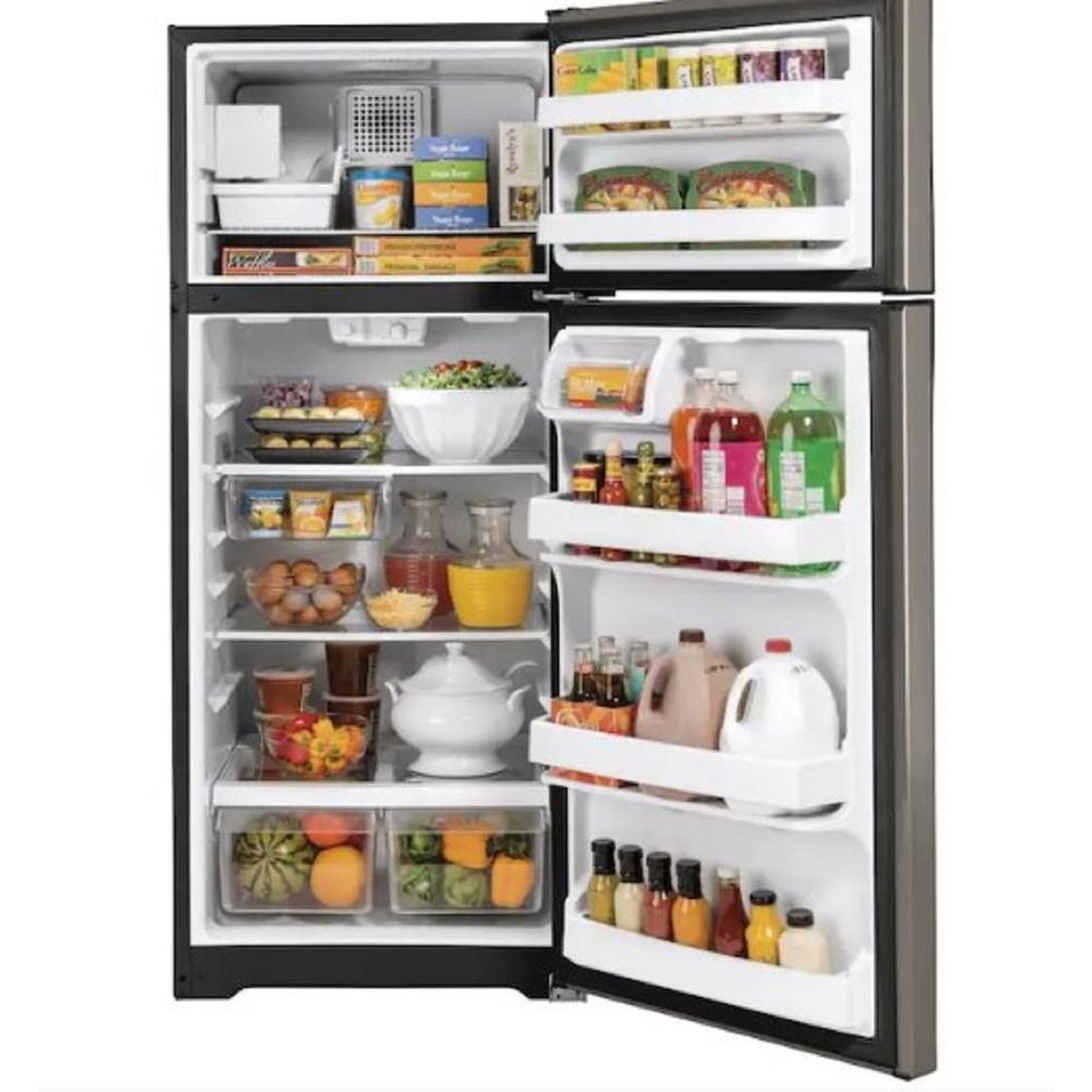 GE Appliances GIE18GCNRSA 28" 17.5 cu.ft. Silver Top Freezer Refrigerator