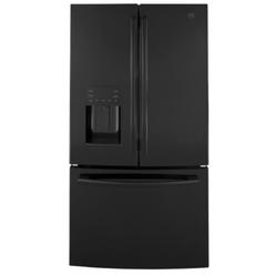 GE Appliances GFE26JGMBB 36" 25.6 cu.ft. Black French Door Refrigerator