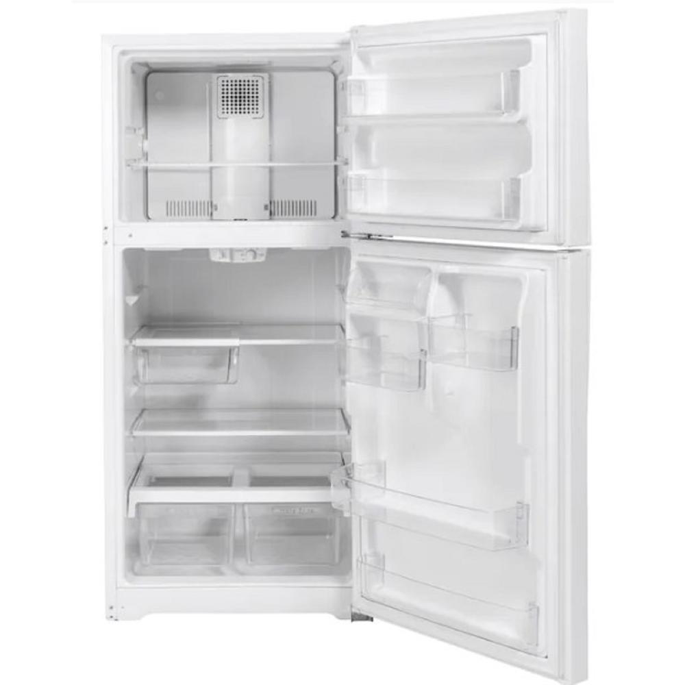 GE Appliances GTE19JTNRWW 30" 19.2 cu.ft. White Top Freezer Refrigerator