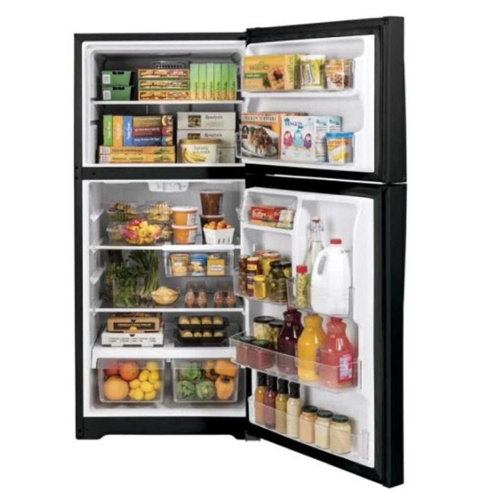GE Appliances GTS19KGNRBB 30" 19.2 cu.ft. Black Top Freezer Refrigerator