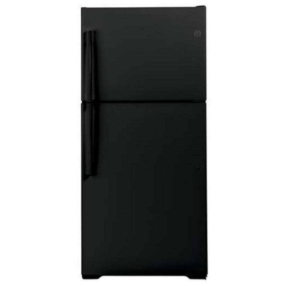 GE Appliances GTS22KGNRBB 33" 21.9 cu.ft. Black Top Freezer Refrigerator