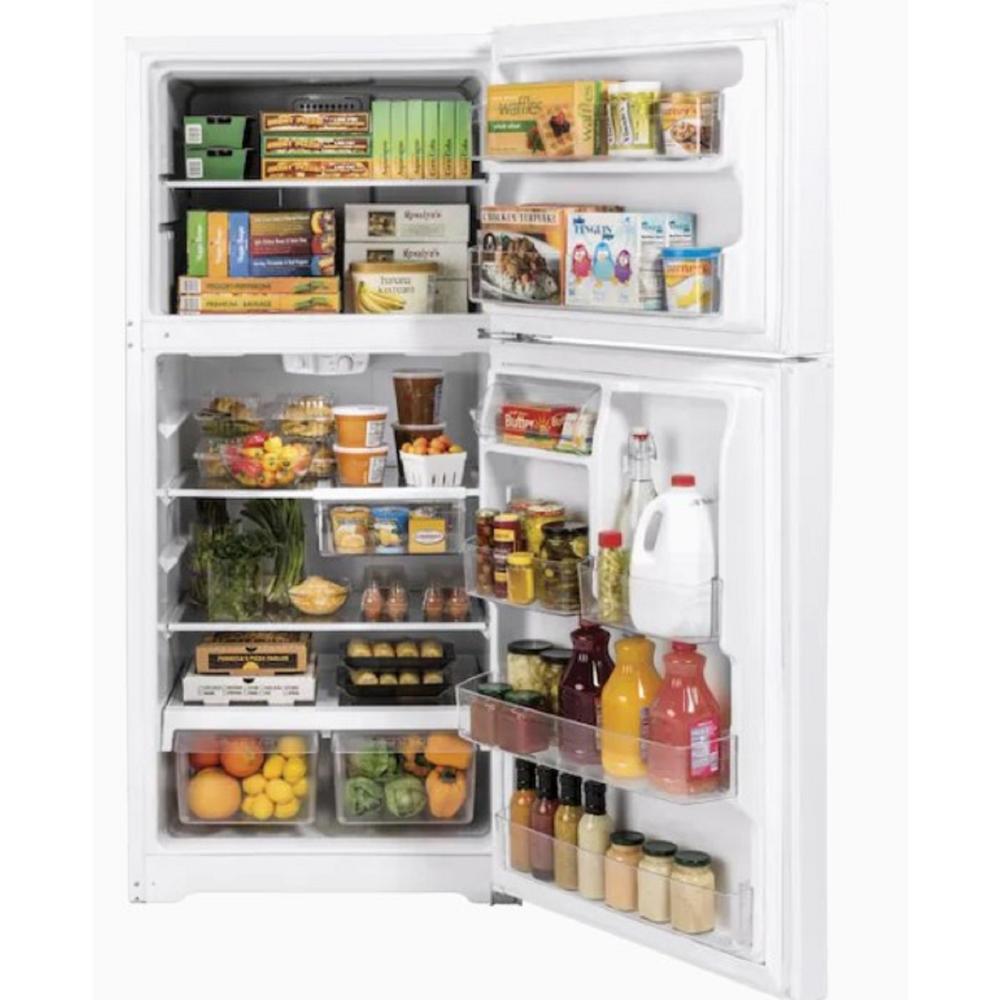 GE Appliances GTS22KGNRWW 33" 21.9 cu.ft. White Top Freezer Refrigerator