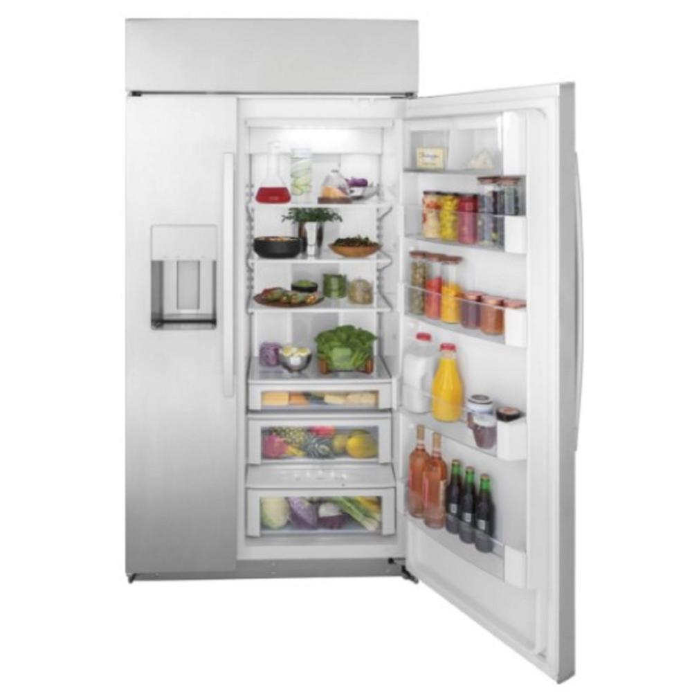 GE Appliances PSB42YSNSS 42" 24.3 cu.ft. Stainless Steel Built-In Side-by-Side Refrigerator