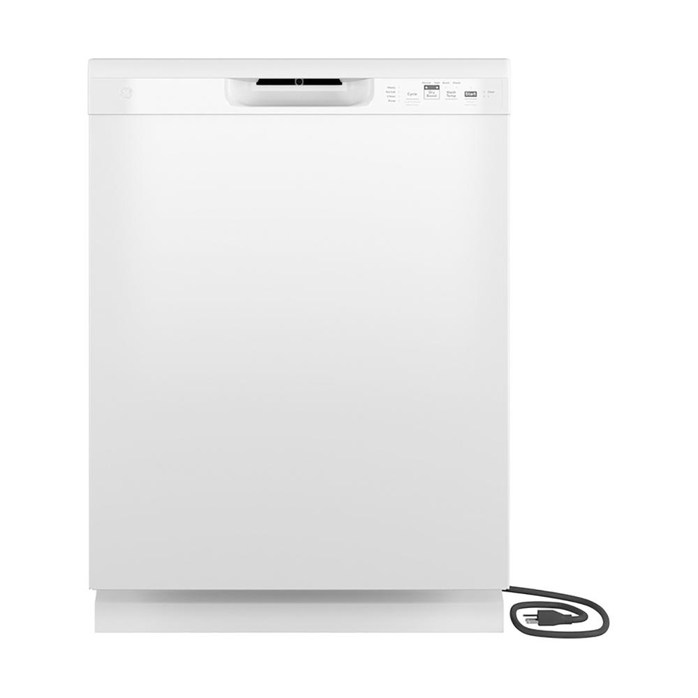 GE Appliances GDF511PGRWW 3600RPM Dishwasher with Front Controls - White