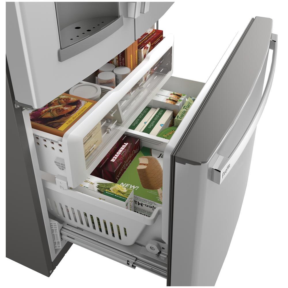 GE Appliances PFE28KYNFS 36" 27.7 cu.ft. Stainless Steel French Door Refrigerator