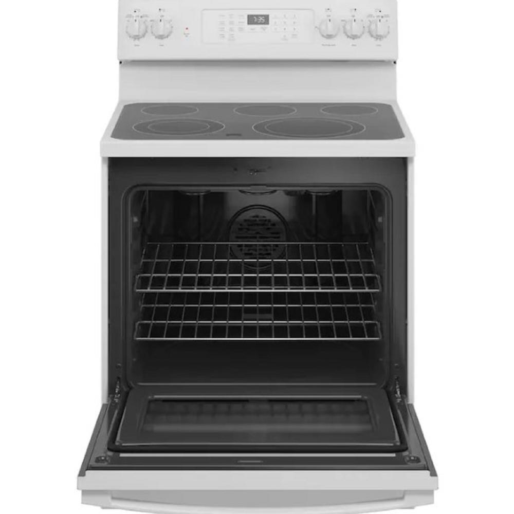 GE Appliances JB735DPWW 30" 5.3 cu.ft. White Electric Range with 5 Burners