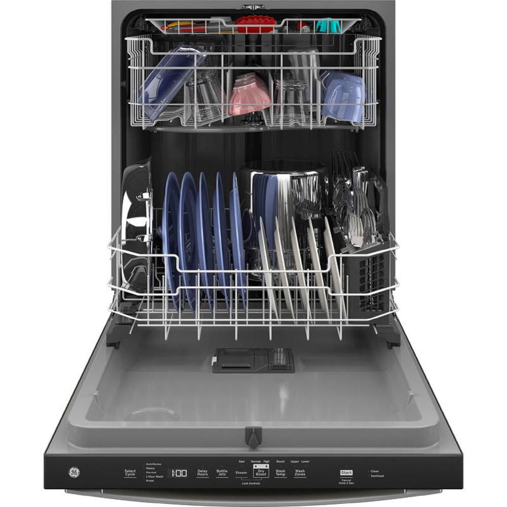 GE Appliances GDT630PMRES 24 in. in Slate Top Control Built-In Tall Tub Dishwasher 120-volt with Steam Cleaning