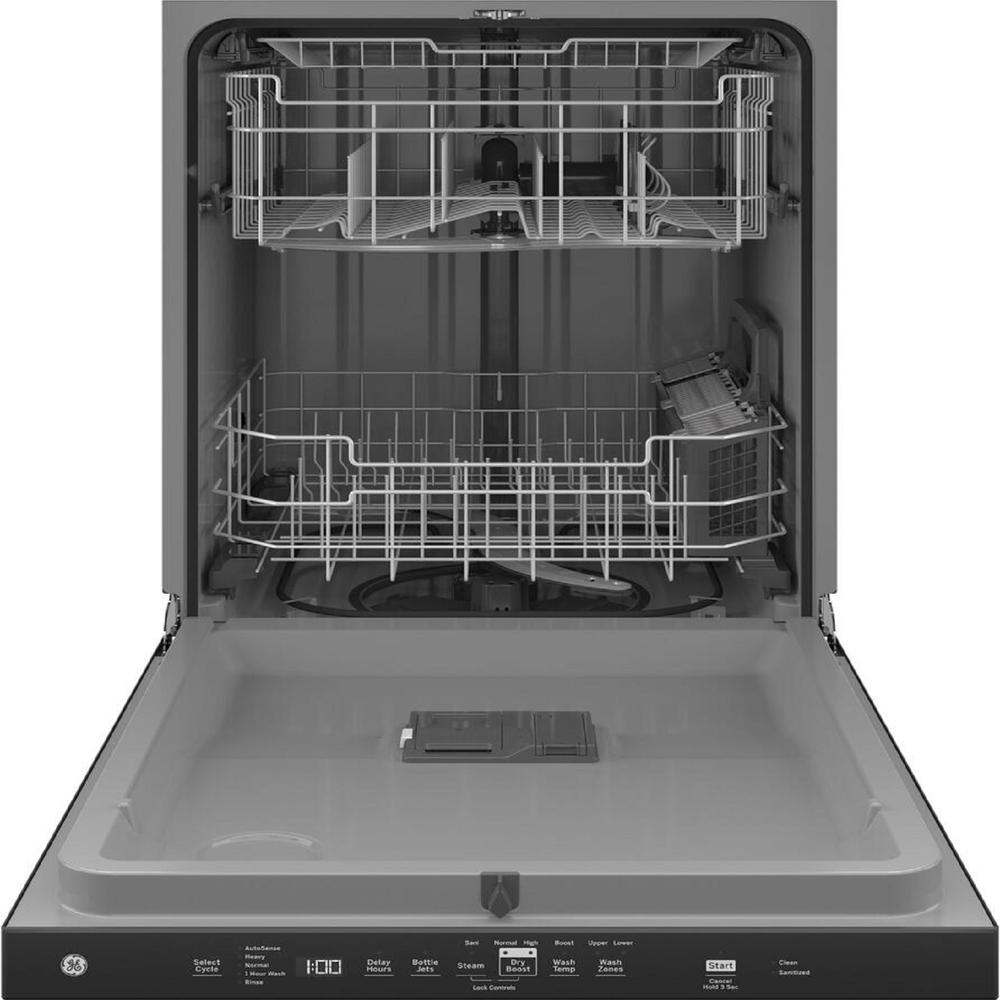 GE Appliances GDP630PGRBB GE &#174;Top Control with Plastic Interior Dishwasher with Sanitize Cycle & Dry Boost BLACK-