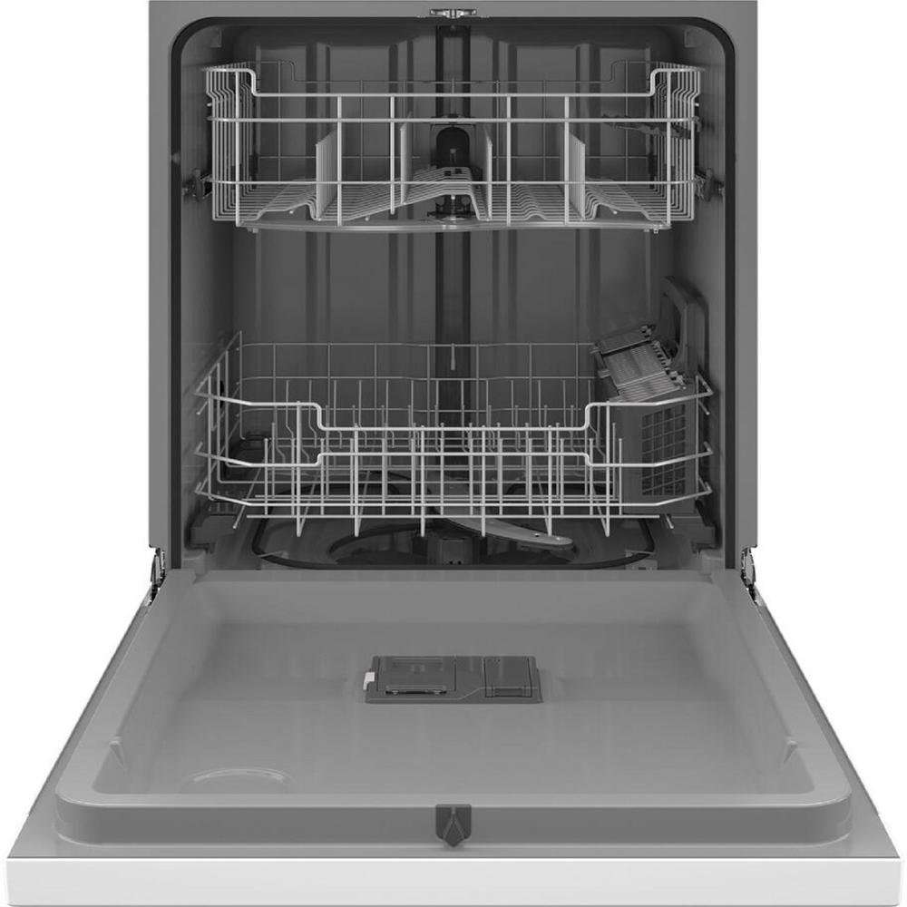GE Appliances GDF550PGRWW 24 Inch Built-In Dishwasher with 4 Wash Cycles, 16 Place Settings-