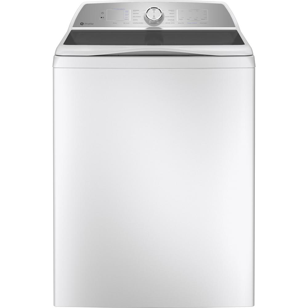 GE Appliances PTW605BSRWS 4.9 cu. ft. Capacity Washer with Smarter Wash Technology and FlexDispense™ - White