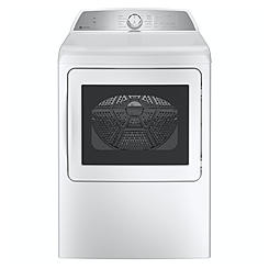 GE Appliances PTD60GBSRWS 7.4 cu. ft. Capacity aluminized alloy drum Gas Dryer with Sanitize Cycle and Sensor Dry-White