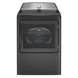 GE Appliances PTD60GBPRDG 7.4 cu. ft. Capacity aluminized alloy drum Gas Dryer with Sanitize Cycle and Sensor Dry-Grey