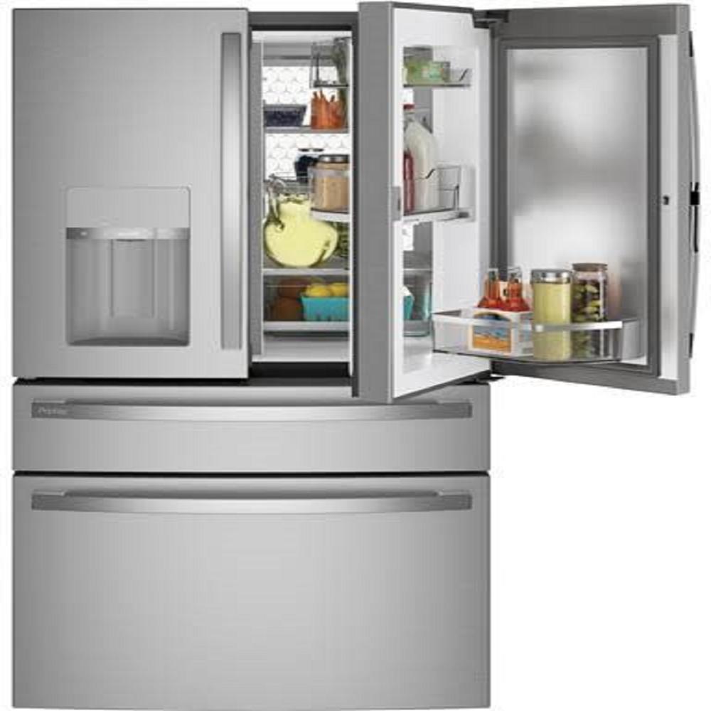 GE Profile Series PVD28BYNFS -36 Inch 4-Door French Door Smart Refrigerator with 27.9 Cu. Ft. Capacity