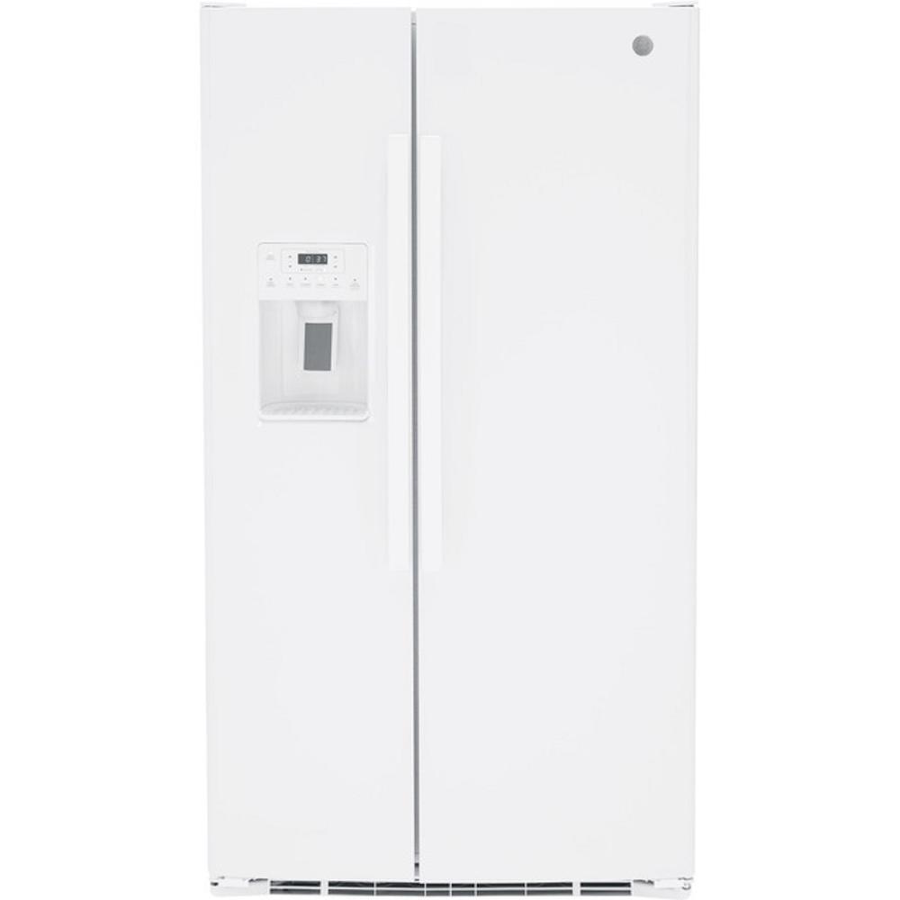 GE Appliances GSE25GGPWW ENERGY STAR&#174; 25.3 Cu. Ft. Side-By-Side Refrigerator - White