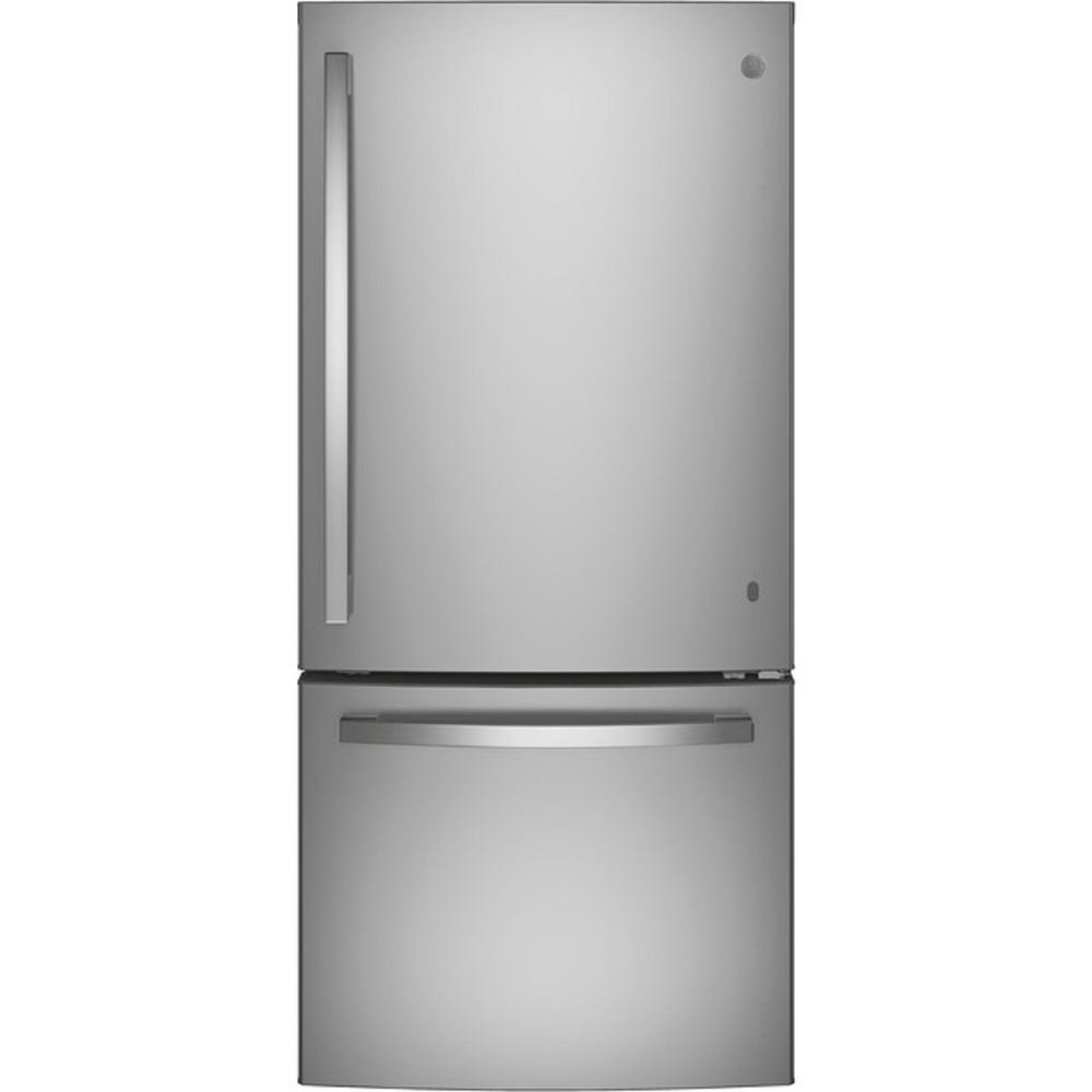 GE Appliances GBE21DYKFS ENERGY STAR® 21.0 Cu. Ft. Bottom-Freezer Refrigerator - Stainless Steel