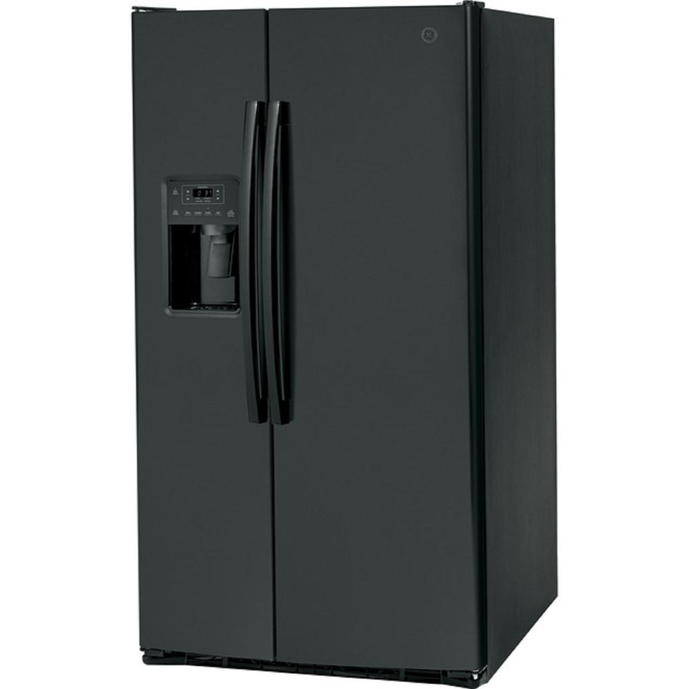 GE Appliances GSE25GGPBB ENERGY STAR&#174; 25.3 Cu. Ft. Side-By-Side Refrigerator - Black