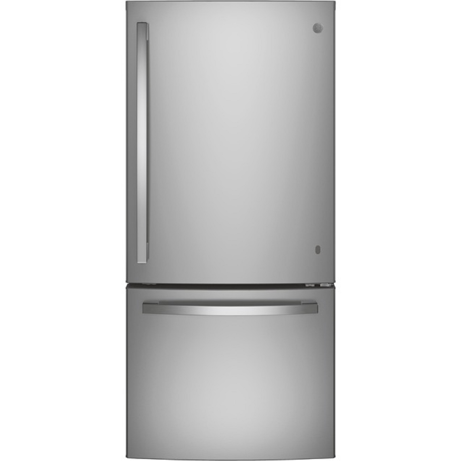 GE Appliances GDE21EYKFS ENERGY STAR Bottom-Freezer Refrigerator - Stainless Steel 21.0 cu. ft