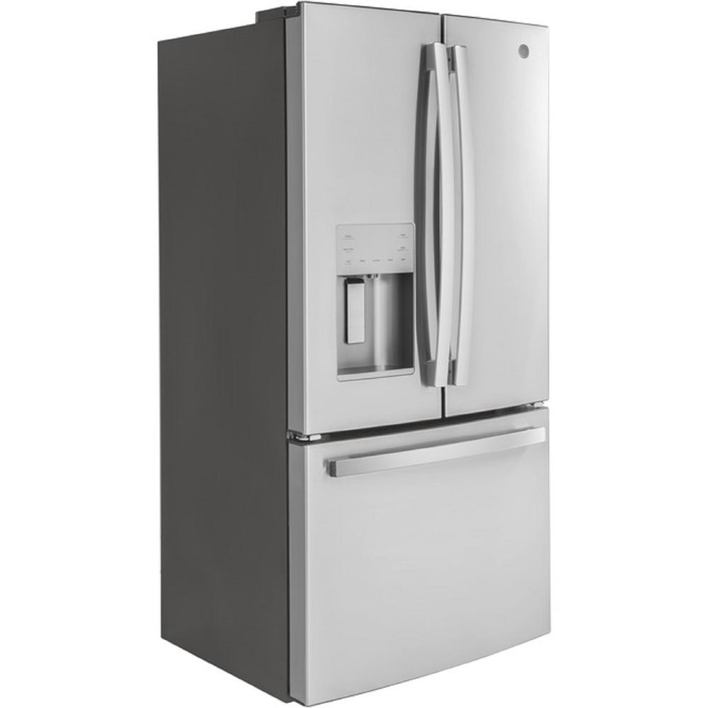 GE Appliances GYE18JYLFS ENERGY STAR&#174; 17.5 Cu. Ft. Counter-Depth French-Door Refrigerator - Stainless Steel