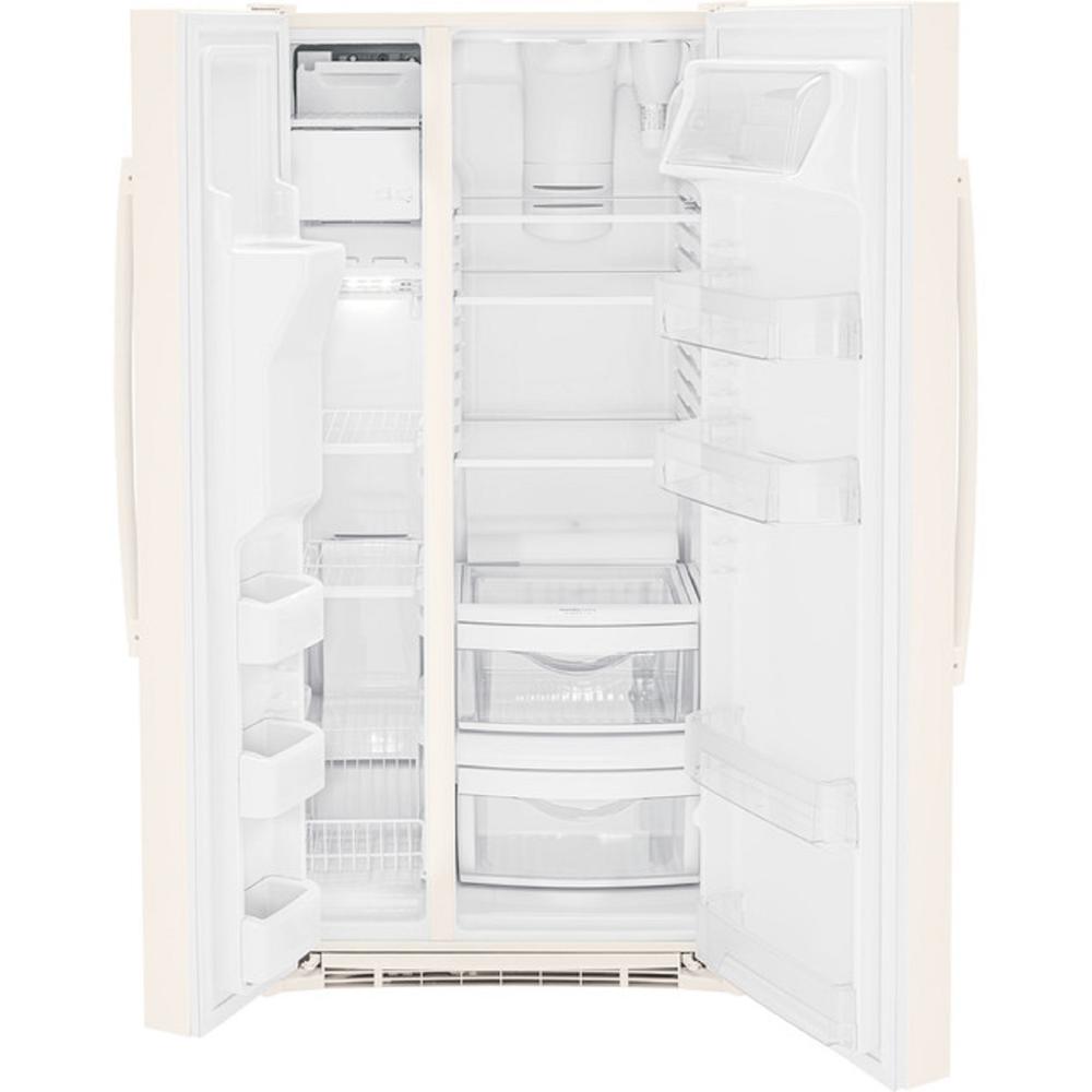 GE Appliances GSS23GGPCC 23.0 Cu. Ft. SideBySide Refrigerator Bisque