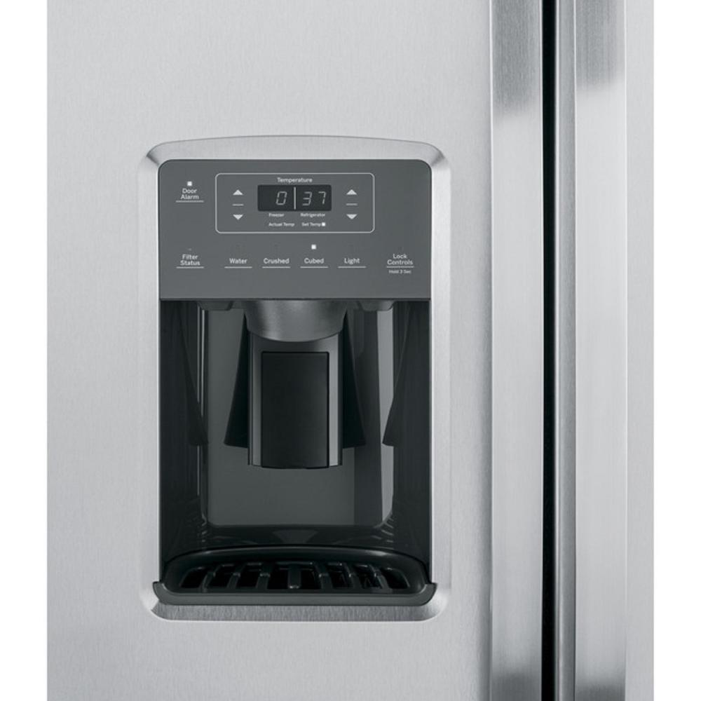 GE Appliances GSS23GYPFS 23.0 Cu. Ft. Side-By-Side Refrigerator - Stainless Steel