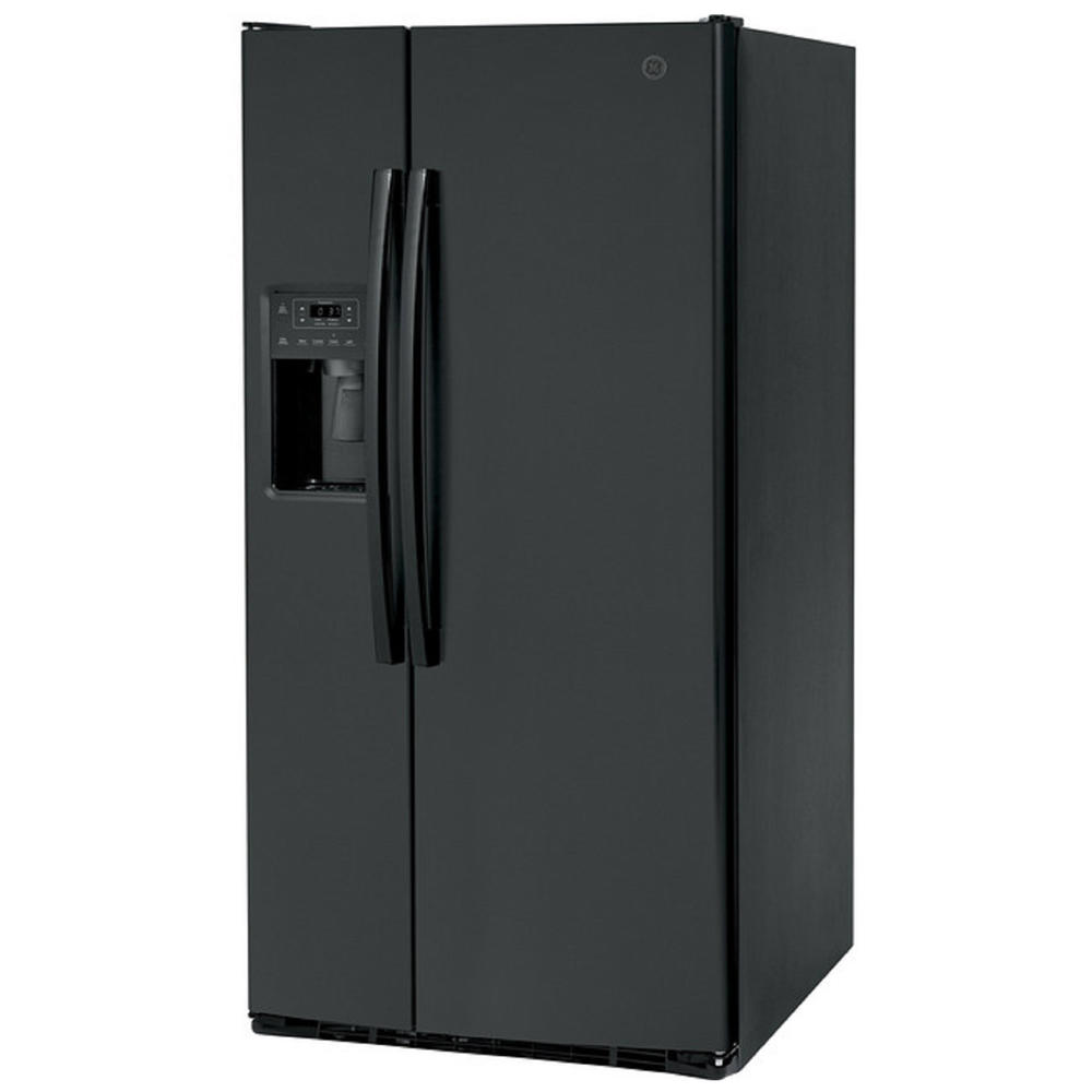 GE Appliances GSE23GGPBB GE&#174; ENERGY STAR&#174; 23.0 Cu. Ft. Side-By-Side Refrigerator - Black