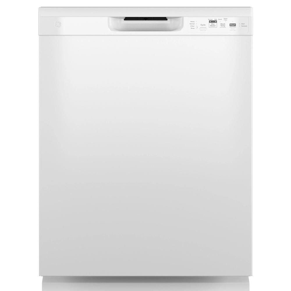 GE Appliances GDF535PGRWW 24" Top Control Dishwasher 48 Decibal White