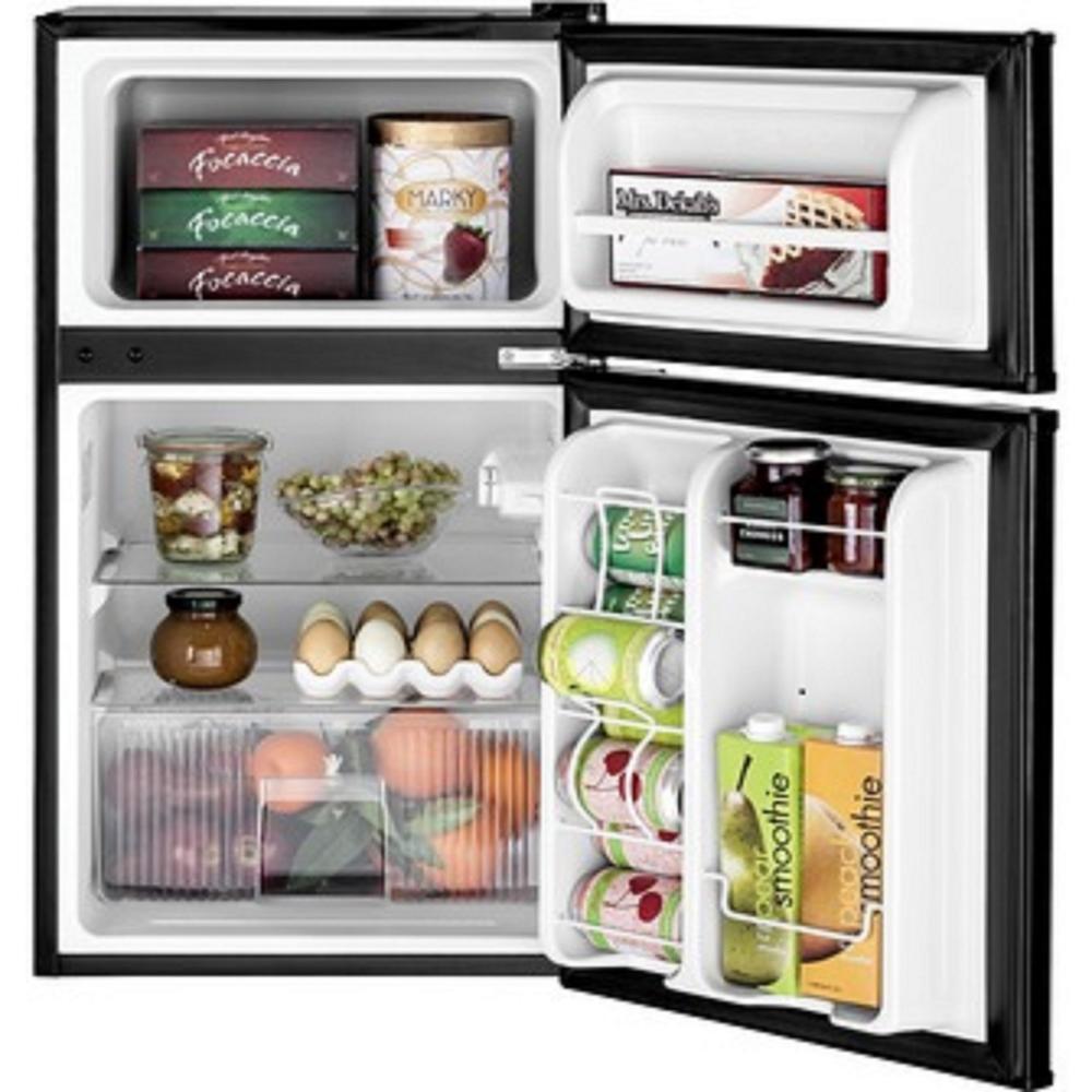 GE Appliances GDE03GGKBB DoubleDoor Compact Refrigerator