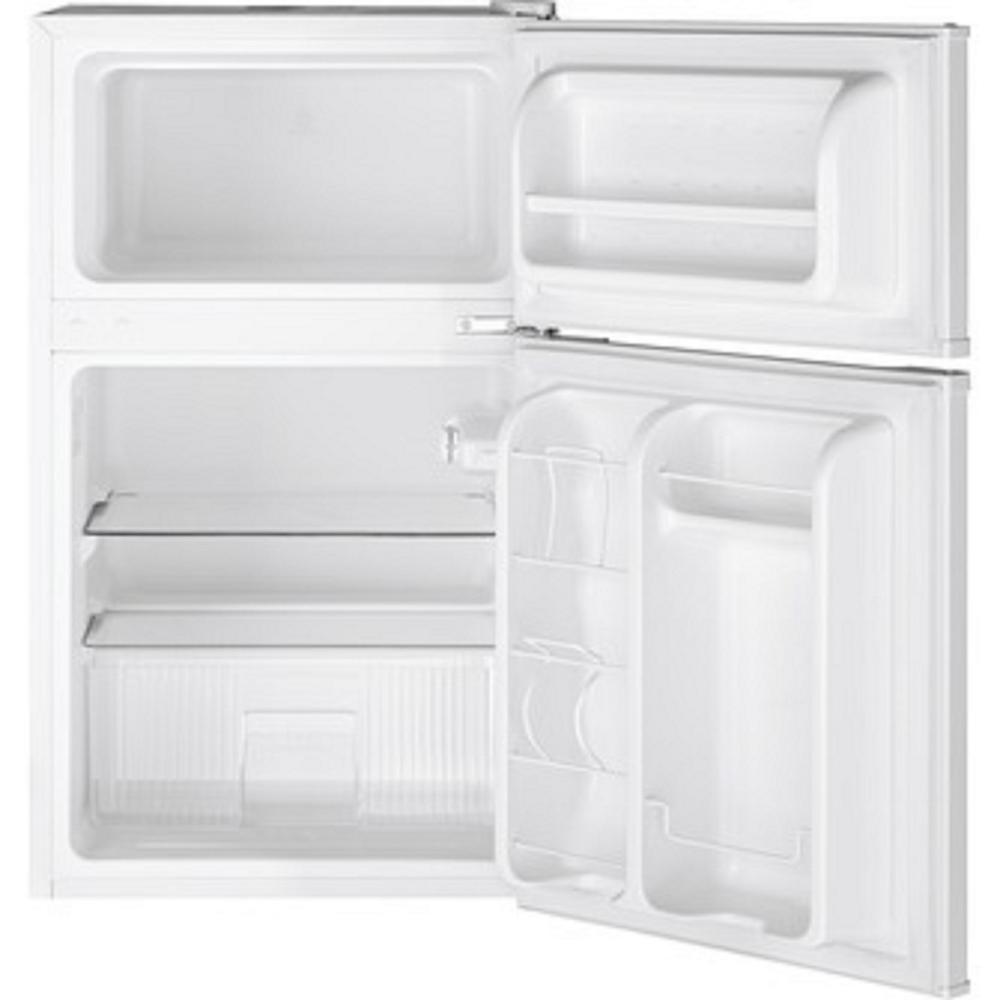 GE Appliances GDE03GGKWW DoubleDoor Compact Refrigerator