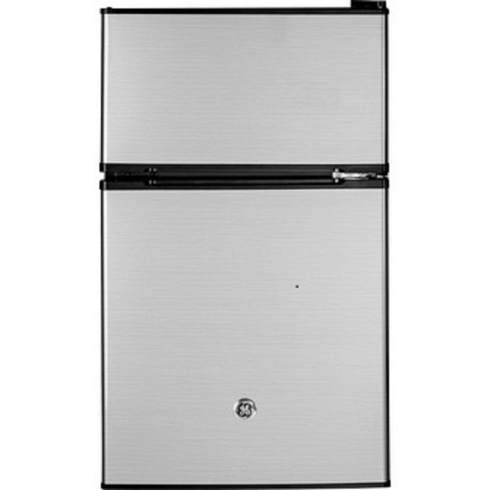 GE Appliances GDE03GLKLB Double-Door Compact Refrigerator