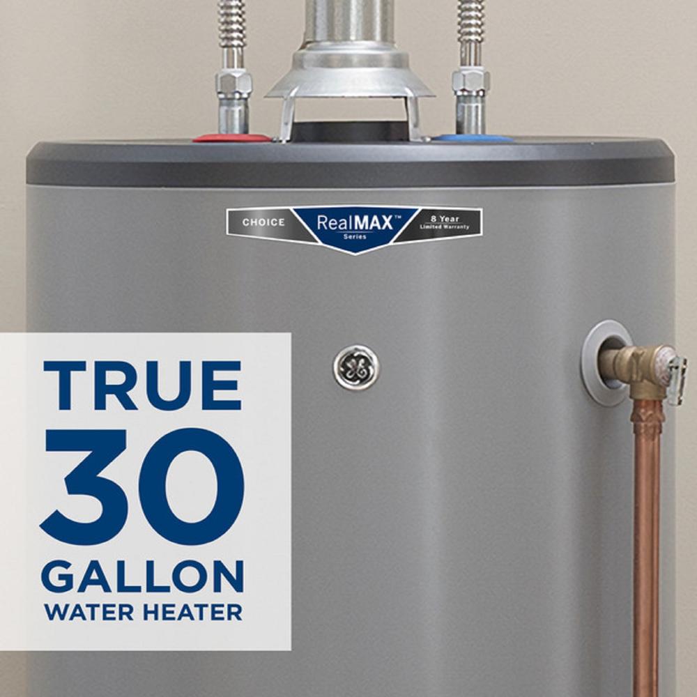 GE Appliances GP30S08BXR RealMAX&#174; Choice 30-Gallon Short Liquid Propane Atmospheric Water Heater